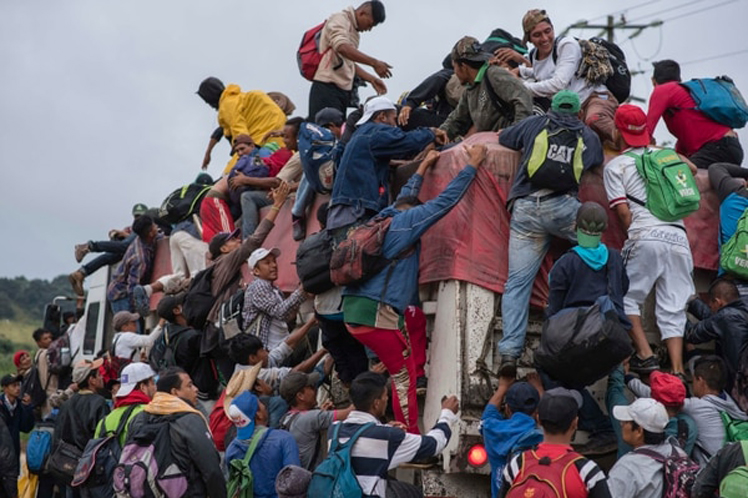 Migrantes, caravana, México
