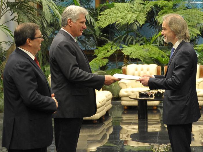 cuba, embajadores, cartas credenciales, miguel diaz-canel, presidente de cuba