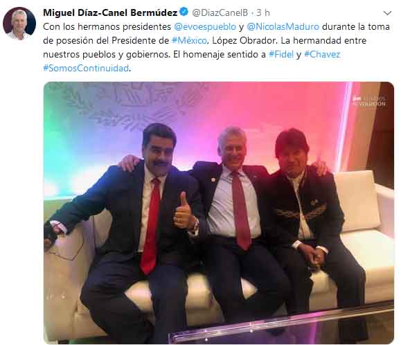 Díaz-Canel, evo Morales, Nicolás Maduro, México