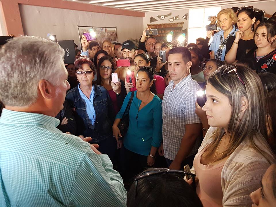 sancti spiritus, miguel diaz-canel, presidente de cuba, universidad de sancti spiritus jose marti, informatizacion de la sociedad