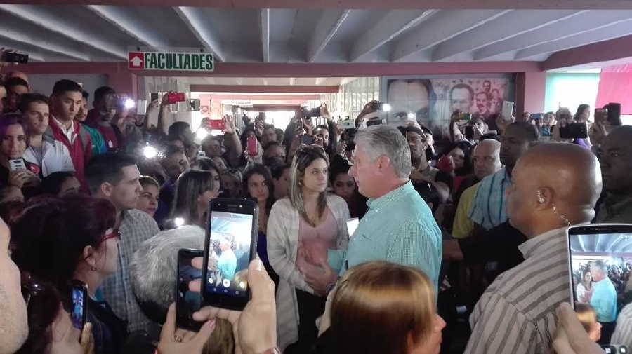 sancti spiritus, miguel diaz-canel, presidente de cuba, universidad de sancti spiritus jose marti, informatizacion de la sociedad