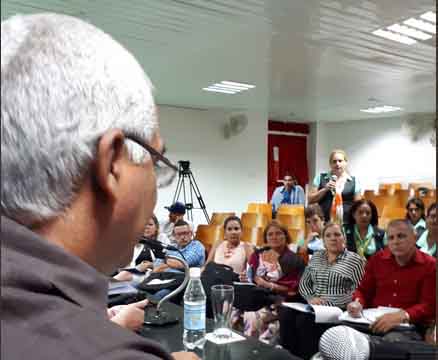 El ministro Oscar Silvera partició en el balance del sector jurídico en Sancti Spíritus. (Foto: @PilarCubaMinjus)