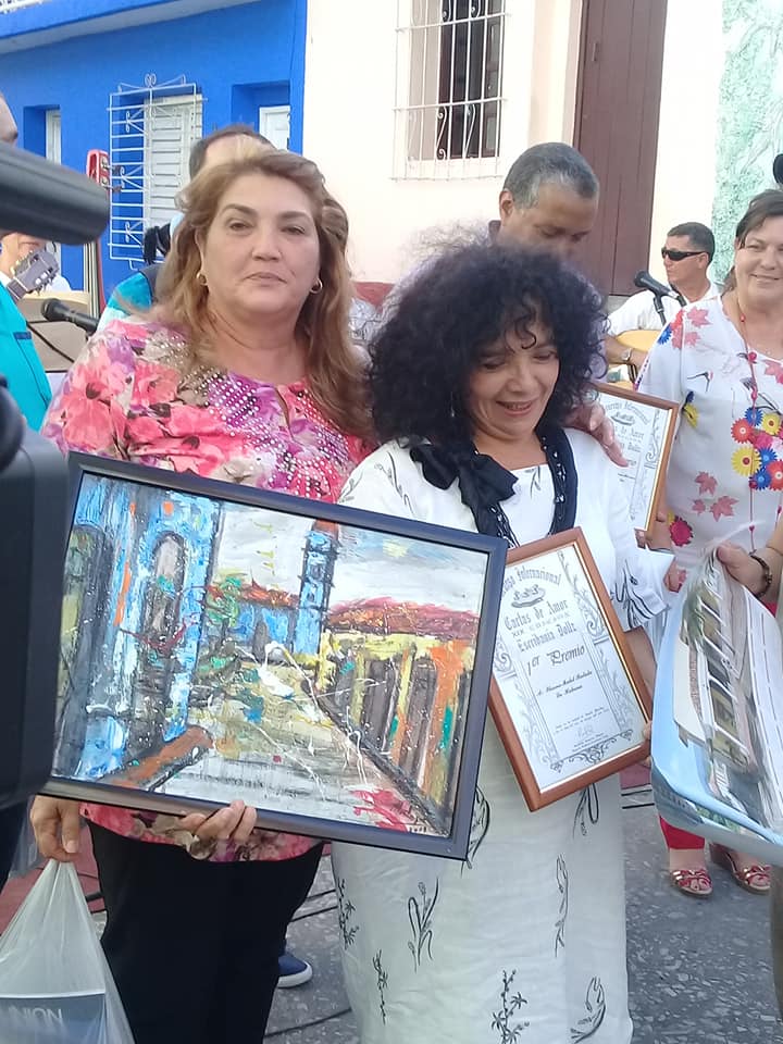 Ileana Mulet Batista, artista de la plástica, mereció el primer lugar con una sui géneris carta.