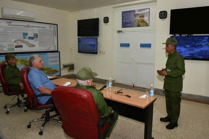 cuba, miguel diaz-canel, presidente de cuba, ejercicio meteoro 2019, desastres naturales, defensa civil