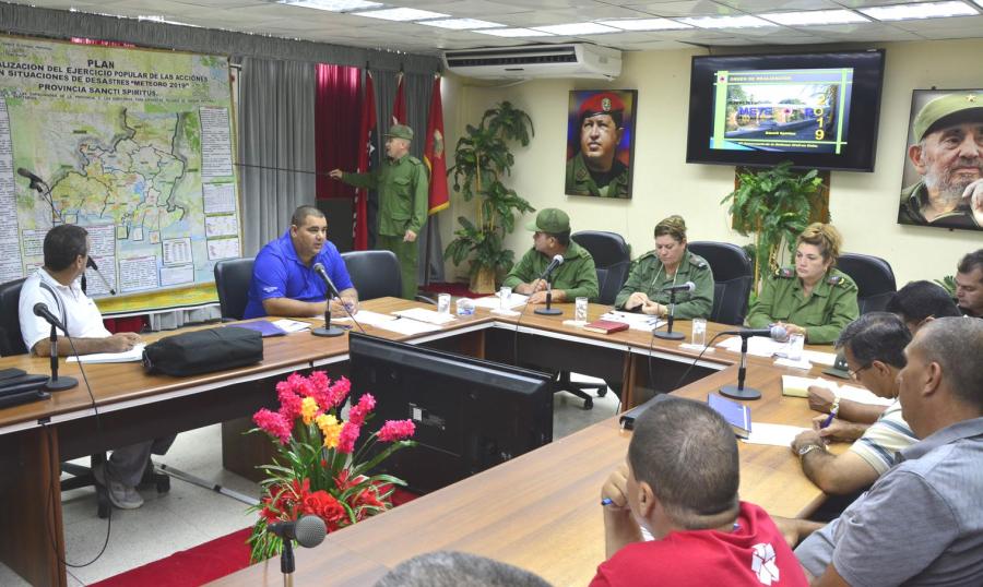 sancti spiritus, ejercicio meteoro 2019, desastres naturales, defensa civil