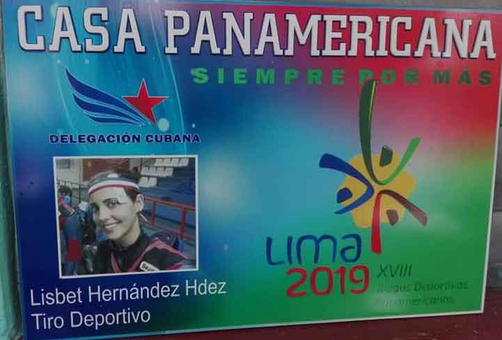 Por la vivienda de la tiradora Lisbet Hernández se inició en Sancti Spíritus la declaración de Casas Panamericanas.