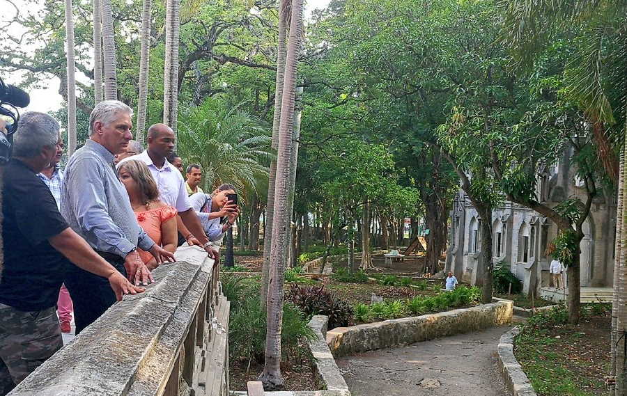 cuba, la habana, jardin botanico, miguel diaz-canel bermudez, presidente de cuba