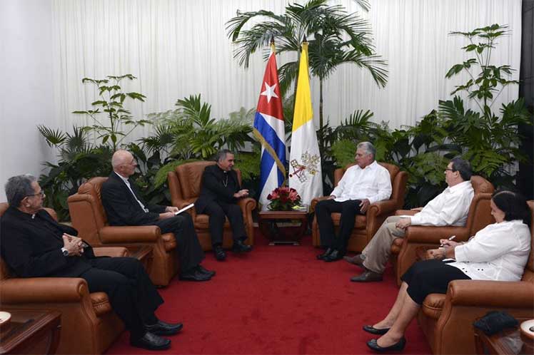 Cuban President receives Cardinal Giovanni Becciu