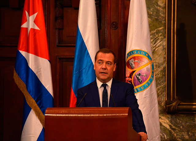 cuba, rusia, honoris causa, universidad de la habana, dmitri medvedev