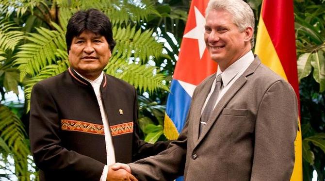 cuba, bolivia, evo morales, miguel diaz-canel, presidente de cuba