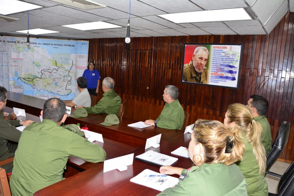 El Consejo de Defensa Provincial se integró este sábado a las acciones preparatorias. (Fotos: Vicente Brito / Escambray)