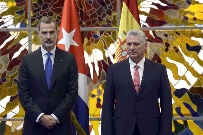 cuba, españa, reyes de españa en cuba, miguel diaz-canel, presidente de la republica de cuba