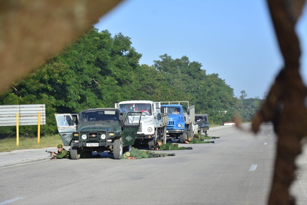 Los ejercicios en la Autopista Nacional  fueron evaluados de satisfactorios.