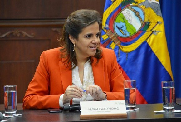 La ministra María Paula Romo anunció la conclusión de los acuerdos sanitarios con Cuba. (Foto: El Universo)