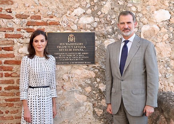 Visita del rey Felipe VI y doña Letizia al Castillo de San Pedro de la Roca del Morro. Foto: @CasaReal.