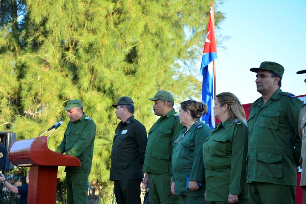 Julio Luís Jiménez López, presidente del Consejo de Defensa Municipal de Sancti Spíritus, resumió el solemne acto.