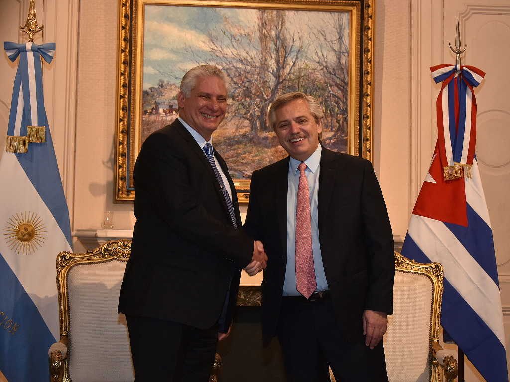 cuba, argentina, miguel díaz-canel, alberto fernandez, cuba-argentina, presidente de la republica de cuba