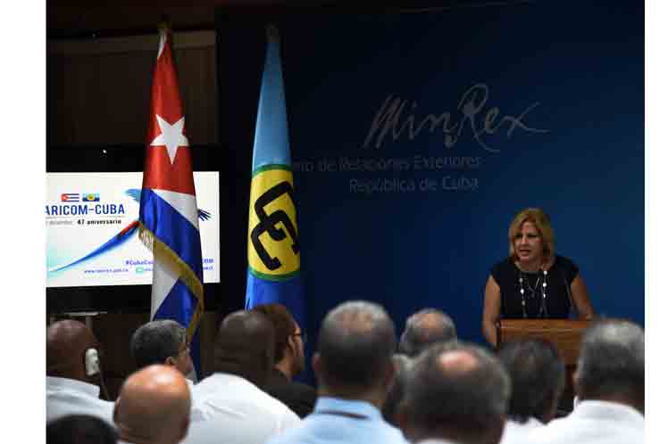 Cuba reitera su compromiso irrenunciable de mantenerse al lado de sus hermanos caribeños, recalcó la vicecanciller cubana. (Foto: PL)