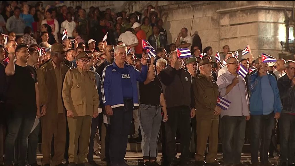 José Martí, Raúl Castro, Díaz-Canel, Marcha de las Antorchas