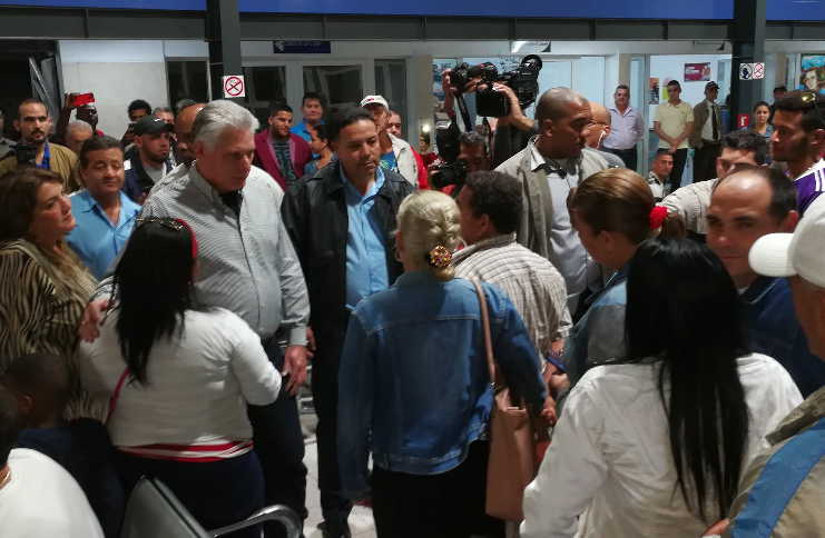 sancti spiritus, miguel diaz-canel, presidente de cuba en sancti spiritus, terminal de omnibus