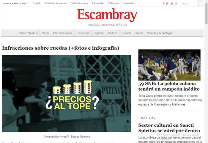 sancti spiritus, periodico escambray, escambray en internet, facebook, twitter, youtube