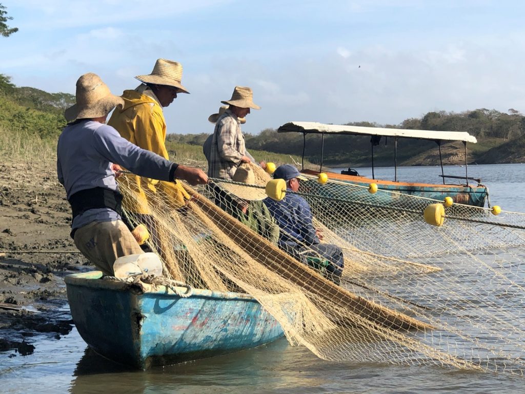 Los pescadores trabajan sin descanso para paliar la disminución del volumen de agua en los embalses. (Foto: José Alberto Rodríguez)