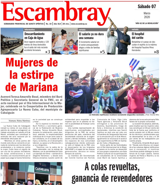 Escambray impreso 7 de marzo, 2020