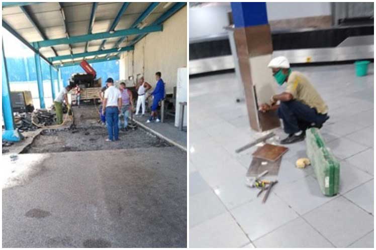 En los aeropuertos de la isla se desarrollan acciones constructivas que permitan elevar la  calidad de los servicios. (Foto: Facebook @aeropuertoHAV)