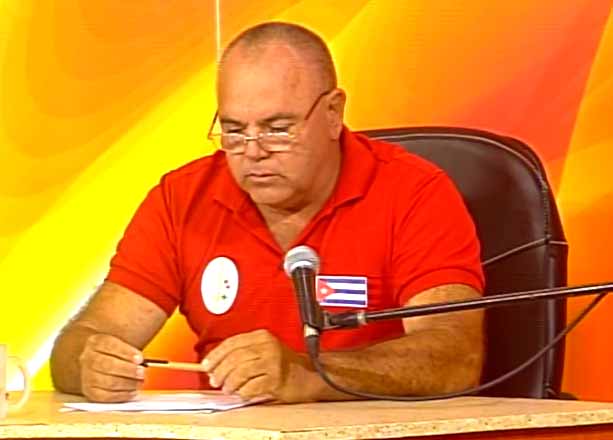 Alberto Roberto Reina Montiel, subdelegado de la Agricultura en Sancti Spíritus. (Foto: Tomada de Centrovisión)