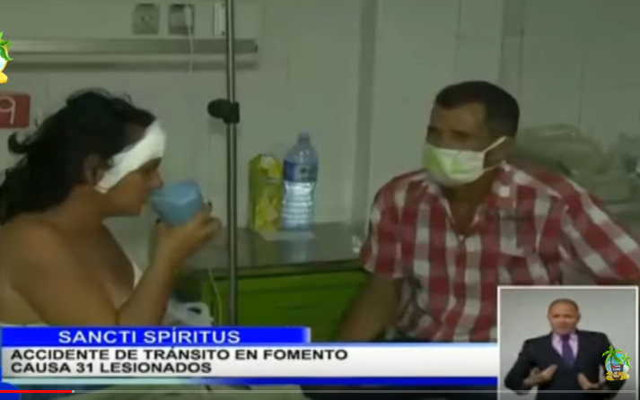 sancti spiritus, accidente de transito, fomento, hospital provincial camilo cienfuegos