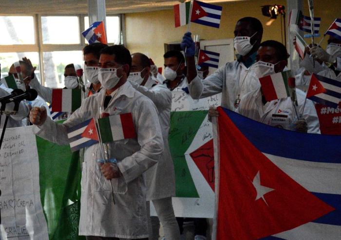 cuba, italia, lombardia, medicos cubanos, contingente henry reeve, covid-19, pandemia mundial, coronavirus, salud publica