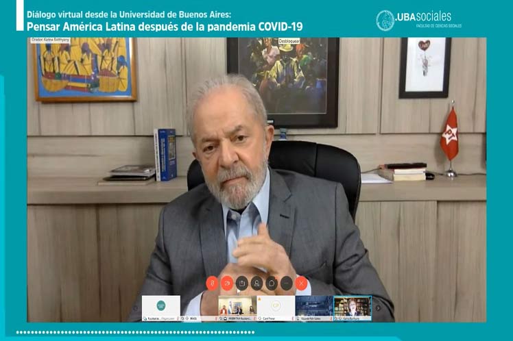 Durante el intercambio, Lula sostuvo que la democracia salvará a América Latina después de COVID-19. (Foto: PL)