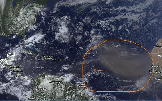 cuba, polvo del sahara, meteorologia