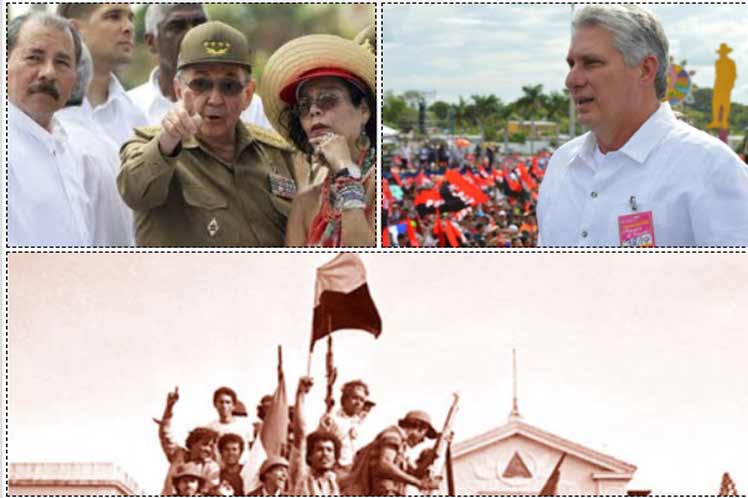 Los dos líderes cubanos felicitaron a Nicaragua en nombre del pueblo y gobierno de la isla. (Foto: PL)