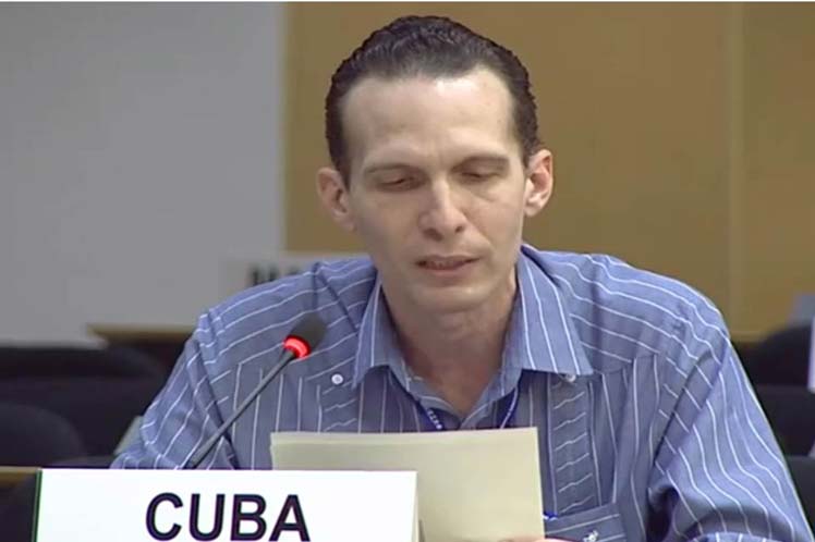 El representante cubano insistió en la postura  de la isla de abogar por el tratamiento del tema de la  lucha anticorrupción desde un apego a la Carta de la ONU. (Foto: PL)