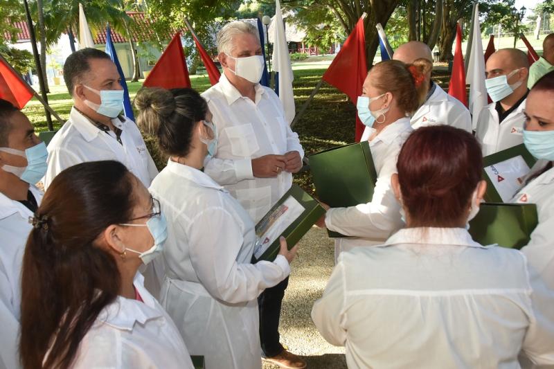 cuba, contingente henry reeve, miguel diaz-canel, turin, san vicente y las granadinas