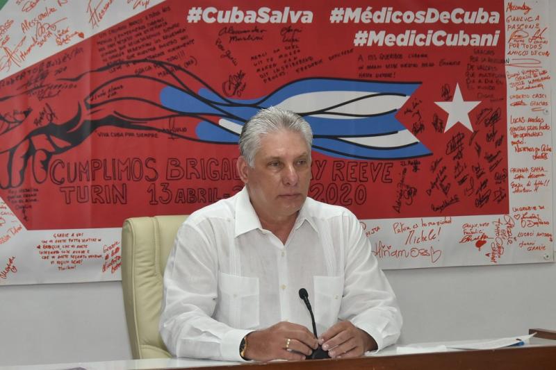 cuba, contingente henry reeve, miguel diaz-canel, turin, san vicente y las granadinas