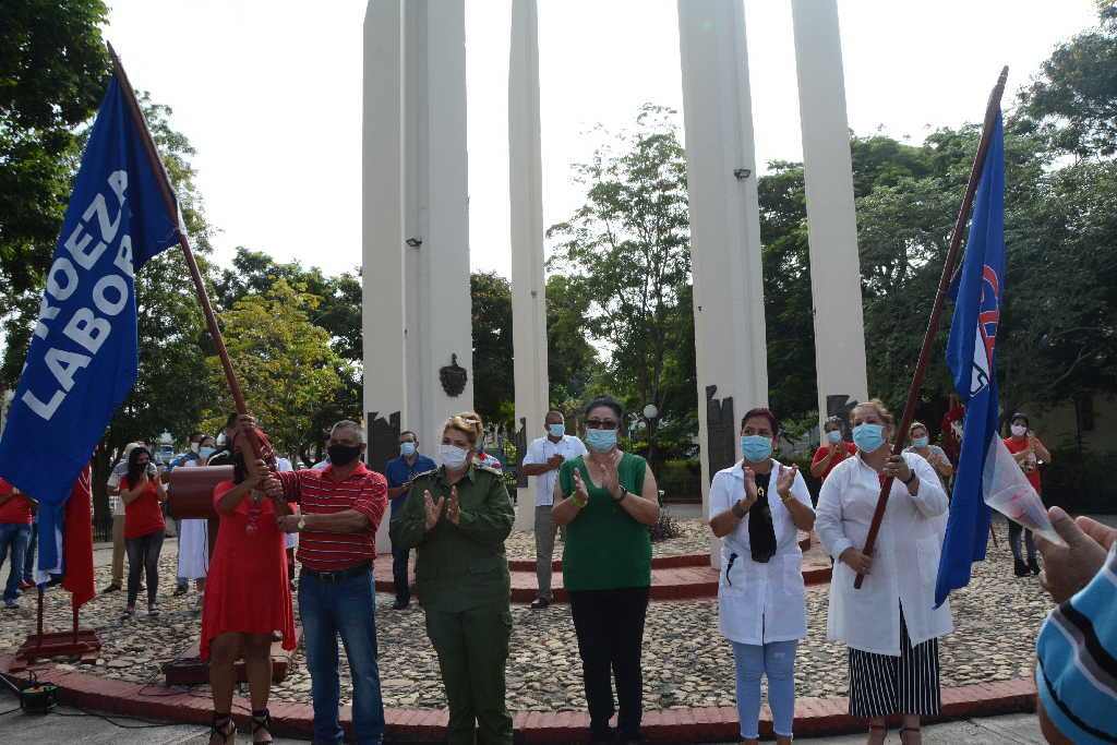 sancti spiritus, consejo de defensa, ctc, central de trabajadores de cuba, bandera de proeza laboral, transporte