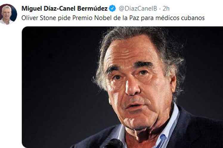 A través de Twitter, el presidente cubano reconoció el  pronunciamiento de Stone. (Foto: PL)