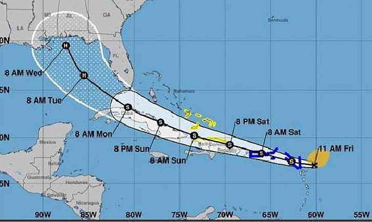 Todo el territorio nacional pudiera verse afectado por la tormenta tropical Laura.