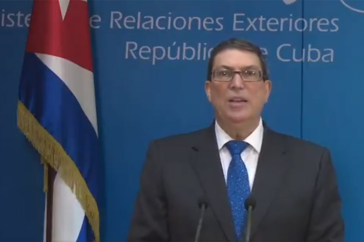 El titular cubano de Relaciones Exteriores intervino en un evento virtual de alto nivel para conmemorar el 75 aniversario de la ONU. (Foto: PL)