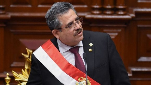 Manuel Arturo Merino había asumido el martes 10 de noviembre la presidencia y a menos de una semana tuvo que renunciar. (foto: AFP)