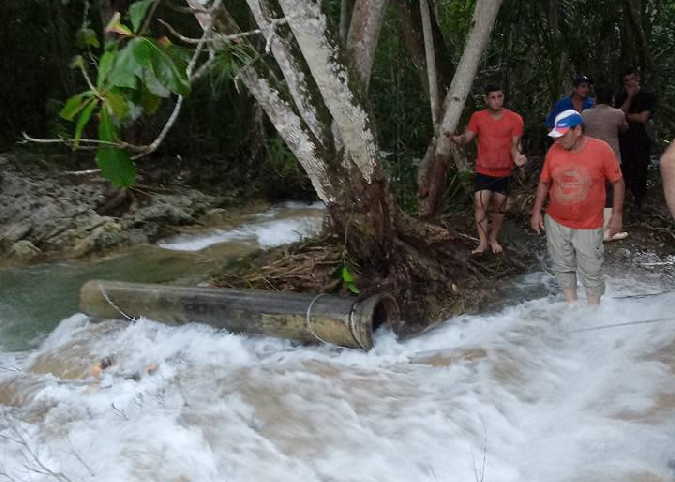 trinidad, conductora san juan de letran, recursos hidraulicos, abasto de agua, intensas lluvias en sancti spiritus, tormenta tropical eta, acueducto