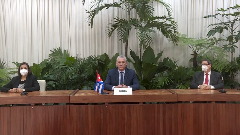 El presidente cubano llamó a no seguir comprometiendo la supervivencia humana con irracionales egoísmos. (Foto: Estudios Revolución)