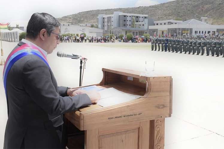 El presidente Luis Arce dijo que los militares deben subordinarse a los bolivianos y señaló que nunca más deben repetirse matanzas como las de 2019. (Foto: PL)