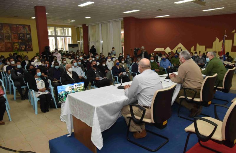 cuba, la habana, visita gubernamental, miguel diaz-canel, presidente e la republica de cuba, construccion de viviendas, produccion de alimentos, recursos hidraulicos, acueducto, estudiantes, covid-19