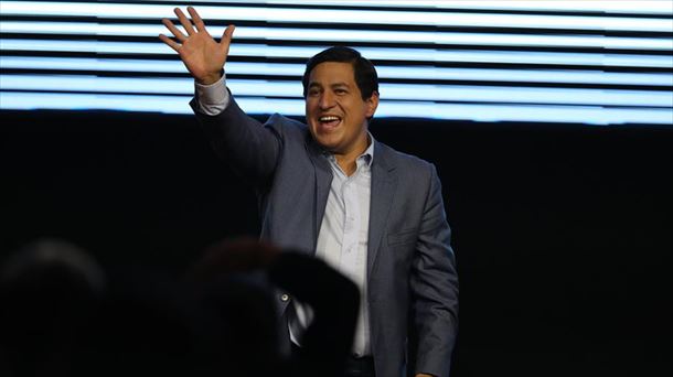 Andrés Arauz ganó la primera vuelta de las elecciones en Ecuador. (Foto: EFE)