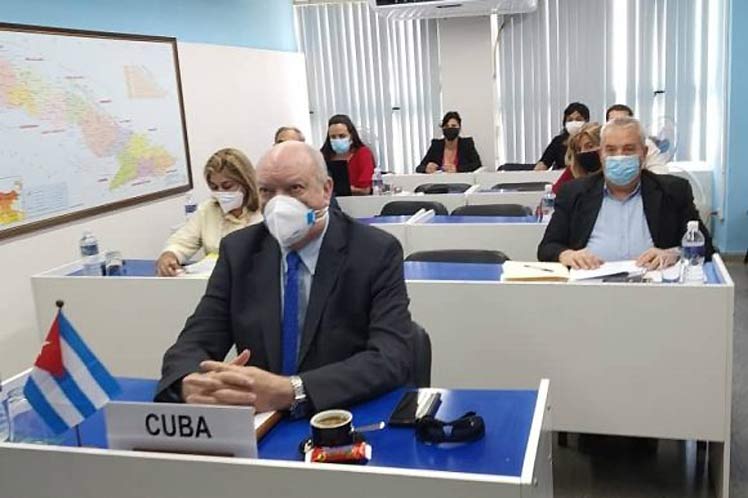 Rodrigo Malmierca intervino de forma virtual en la Cuarta Reunión del Foro de los países de América Latina y el Caribe sobre Desarrollo Sostenible. (Foto: PL)