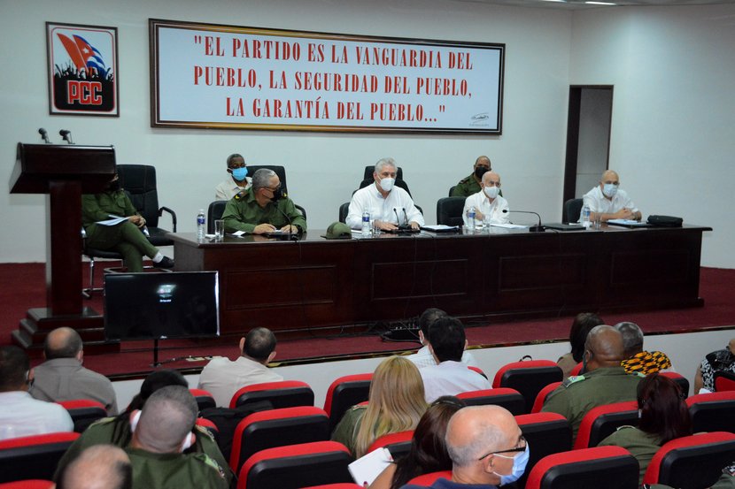 Díaz-Canel intervino en el Pleno Extraordinario del Comité Provincial del PCC en La Habana. (Foto: Estudios Revolución)