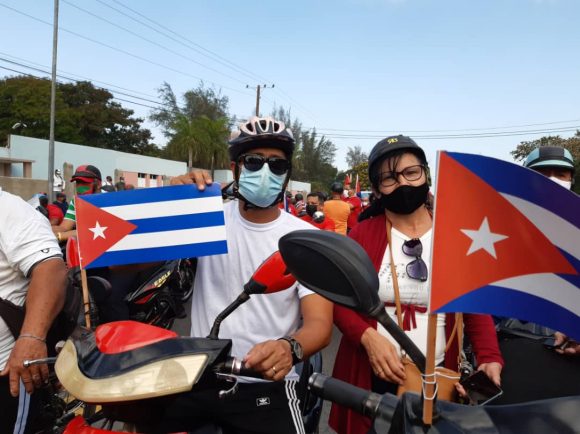 En Las Tunas, como en otras partes de Cuba, el pueblo expresó su rechazo al bloqueo.